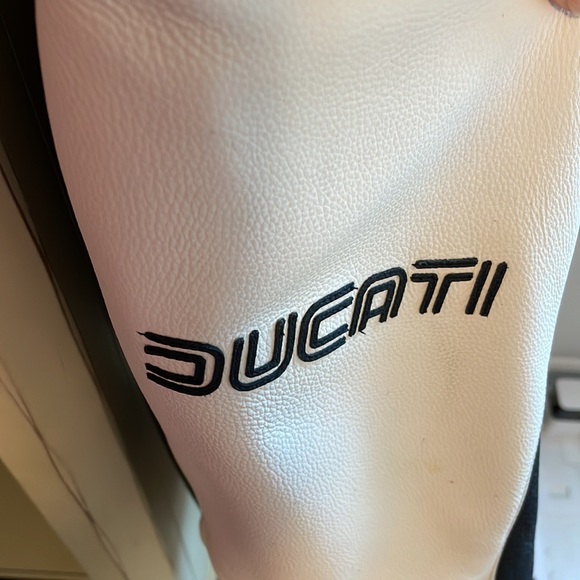 Ducati black and white leather motorcycle jacket - Picture 7 of 11